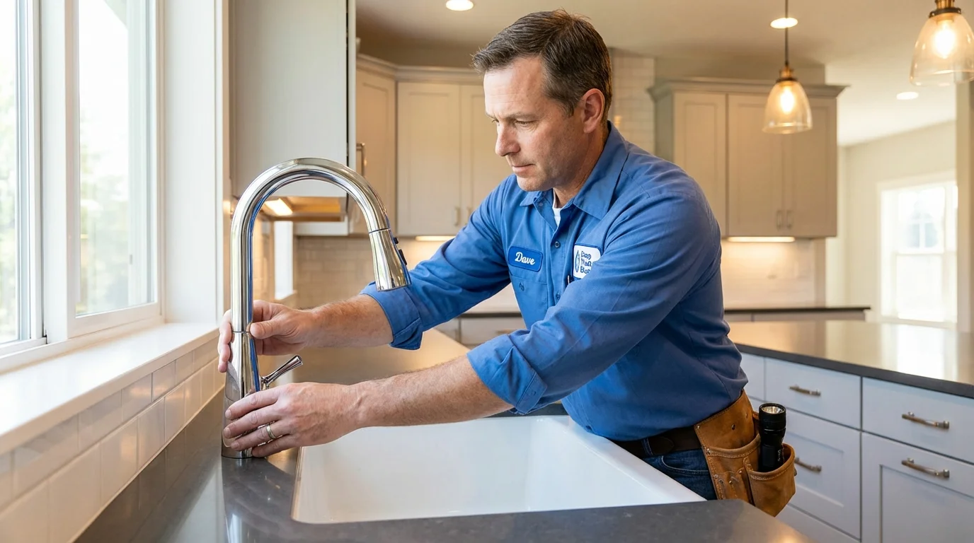 Kitchen faucet installation by Johns Plumbing LLC in Sonoma